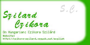 szilard czikora business card